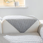 Slipcover KAS™ Quilted Geometric Cotton Sofa Cover, Non-Slip & Thick Padded Furniture Covers