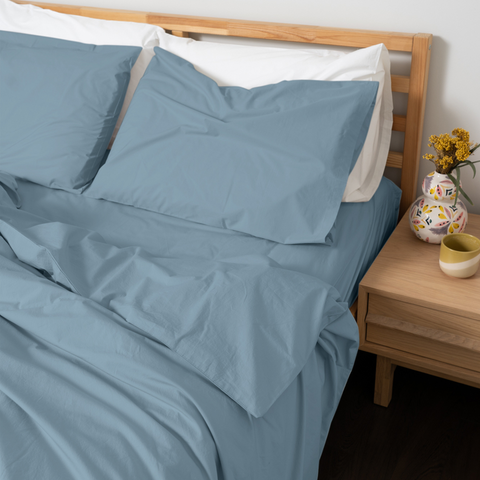 Homebird Organic Cotton Percale Flat Sheet