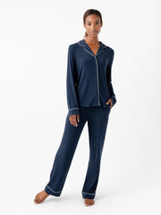 Cozy Earth Rib Knit Classic Long Sleeve Pajama Set