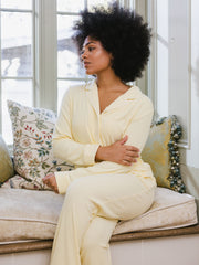 Cozy Earth Rib Knit Classic Long Sleeve Pajama Set