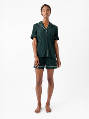 Cozy Earth Rib Knit Classic Short Sleeve Pajama Set