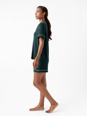 Cozy Earth Rib Knit Classic Short Sleeve Pajama Set