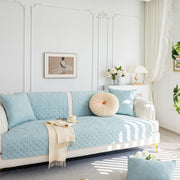 Slipcover KAS™ Cotton Quilted Sofa Cover, Non-Slip Couch Protector Fits Backrest, Seat & Armrest