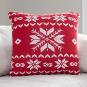 Elsie & Zoey Kirsi 18x18" Recycled Cotton Reversible Decorative Holiday Pillow