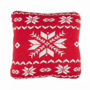 Elsie & Zoey Kirsi 18x18" Recycled Cotton Reversible Decorative Holiday Pillow