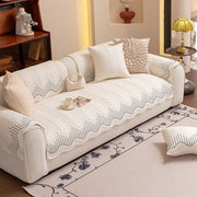 Slipcover KAS™ 3D Quilted Thick Cotton Sofa Cover Non-Slip Couch Throw for Fabric & Leather Sofas