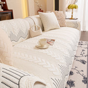 Slipcover KAS™ 3D Quilted Thick Cotton Sofa Cover Non-Slip Couch Throw for Fabric & Leather Sofas