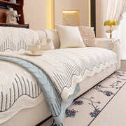 Slipcover KAS™ 3D Quilted Thick Cotton Sofa Cover Non-Slip Couch Throw for Fabric & Leather Sofas