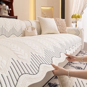 Slipcover KAS™ 3D Quilted Thick Cotton Sofa Cover Non-Slip Couch Throw for Fabric & Leather Sofas