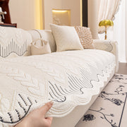 Slipcover KAS™ 3D Quilted Thick Cotton Sofa Cover Non-Slip Couch Throw for Fabric & Leather Sofas
