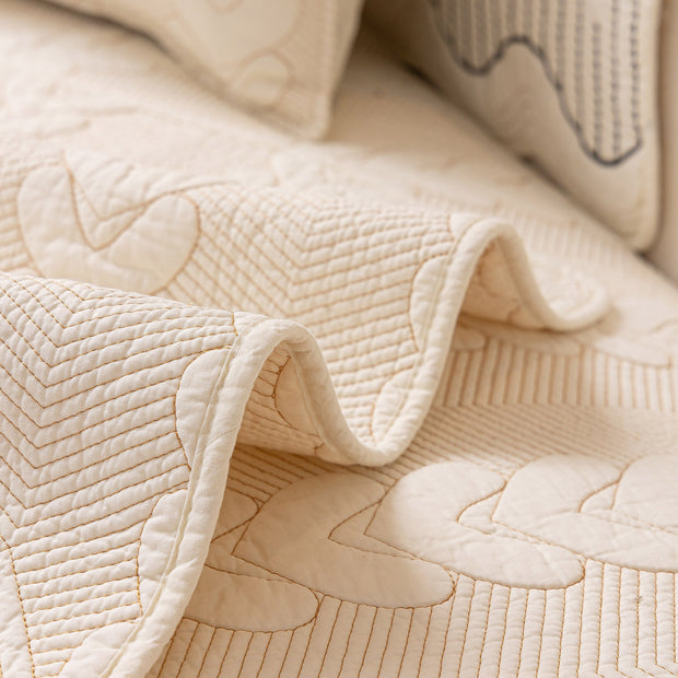 Slipcover KAS™ 3D Quilted Thick Cotton Sofa Cover Non-Slip Couch Throw for Fabric & Leather Sofas