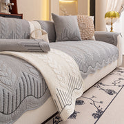 Slipcover KAS™ 3D Quilted Thick Cotton Sofa Cover Non-Slip Couch Throw for Fabric & Leather Sofas