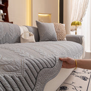 Slipcover KAS™ 3D Quilted Thick Cotton Sofa Cover Non-Slip Couch Throw for Fabric & Leather Sofas