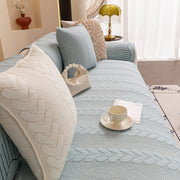 Slipcover KAS™ 3D Quilted Thick Cotton Sofa Cover Non-Slip Couch Throw for Fabric & Leather Sofas