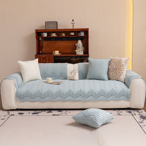 Slipcover KAS™ 3D Quilted Thick Cotton Sofa Cover Non-Slip Couch Throw for Fabric & Leather Sofas