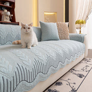 Slipcover KAS™ 3D Quilted Thick Cotton Sofa Cover Non-Slip Couch Throw for Fabric & Leather Sofas