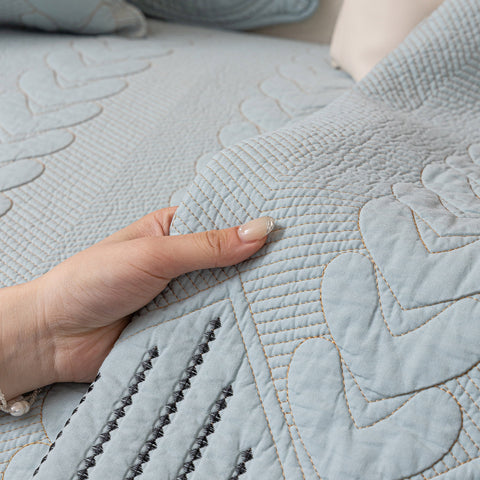 Slipcover KAS™ 3D Quilted Thick Cotton Sofa Cover Non-Slip Couch Throw for Fabric & Leather Sofas