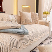 Slipcover KAS™ 3D Quilted Thick Cotton Sofa Cover Non-Slip Couch Throw for Fabric & Leather Sofas