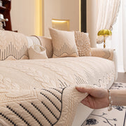 Slipcover KAS™ 3D Quilted Thick Cotton Sofa Cover Non-Slip Couch Throw for Fabric & Leather Sofas