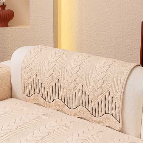 Slipcover KAS™ 3D Quilted Thick Cotton Sofa Cover Non-Slip Couch Throw for Fabric & Leather Sofas