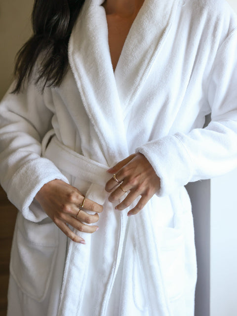 Shower Robe Reference Cozy Earth Luxe Bath Robe | Natural Linens
