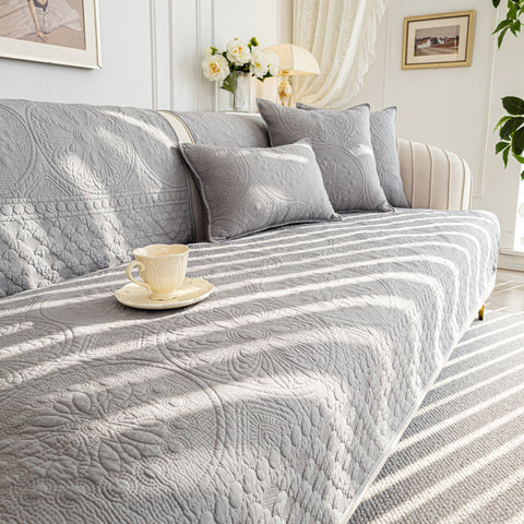 Slipcover KAS™ Cotton Quilted Sofa Cover, Non-Slip Couch Protector Fits Backrest, Seat & Armrest