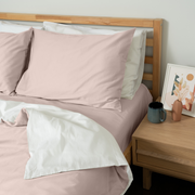 Homebird Organic Cotton Sateen Reversible Duvet Set