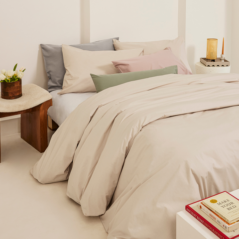 Homebird Organic Cotton Percale Duvet Set