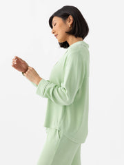 Cozy Earth Rib Knit Classic Long Sleeve Pajama Set