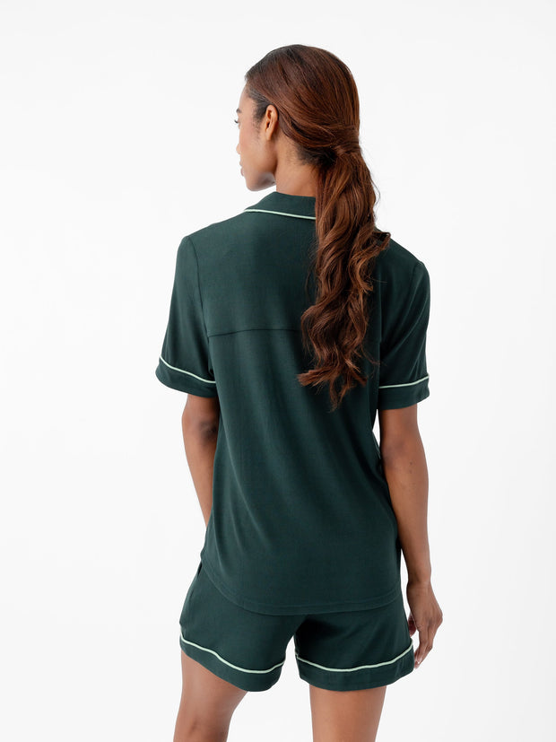 Cozy Earth Rib Knit Classic Short Sleeve Pajama Set