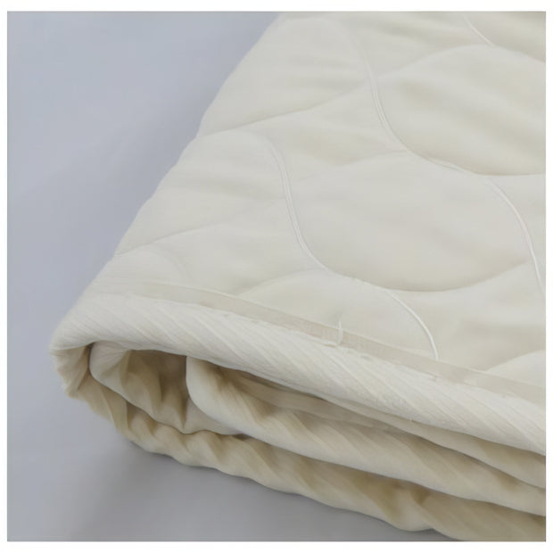 Healthy Body Head to Toe Organic Cotton Quilted Mattress Pad - Machine Wash/Dry - Natural Linens