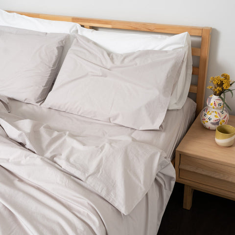 Homebird Organic Cotton Percale Duvet Set