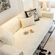 Slipcover KAS™ Baroque Sofa Cover – Quilted Cotton, Non-Slip, Washable with Ornate Embroidery