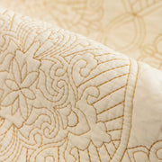 Slipcover KAS™ Baroque Sofa Cover – Quilted Cotton, Non-Slip, Washable with Ornate Embroidery