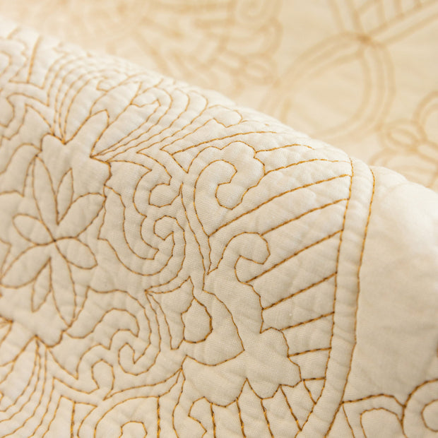 Slipcover KAS™ Baroque Sofa Cover – Quilted Cotton, Non-Slip, Washable with Ornate Embroidery