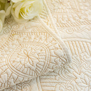 Slipcover KAS™ Baroque Sofa Cover – Quilted Cotton, Non-Slip, Washable with Ornate Embroidery