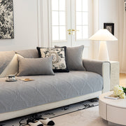 Slipcover KAS™ Baroque Sofa Cover – Quilted Cotton, Non-Slip, Washable with Ornate Embroidery