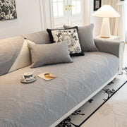 Slipcover KAS™ Baroque Sofa Cover – Quilted Cotton, Non-Slip, Washable with Ornate Embroidery