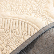 Slipcover KAS™ Baroque Sofa Cover – Quilted Cotton, Non-Slip, Washable with Ornate Embroidery