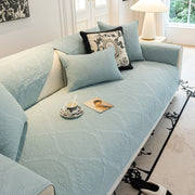 Slipcover KAS™ Baroque Sofa Cover – Quilted Cotton, Non-Slip, Washable with Ornate Embroidery