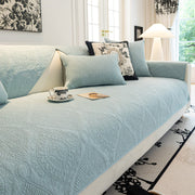 Slipcover KAS™ Baroque Sofa Cover – Quilted Cotton, Non-Slip, Washable with Ornate Embroidery