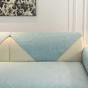 Slipcover KAS™ Baroque Sofa Cover – Quilted Cotton, Non-Slip, Washable with Ornate Embroidery