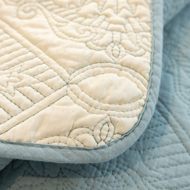 Slipcover KAS™ Baroque Sofa Cover – Quilted Cotton, Non-Slip, Washable with Ornate Embroidery