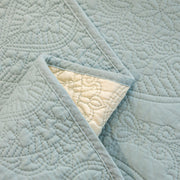 Slipcover KAS™ Baroque Sofa Cover – Quilted Cotton, Non-Slip, Washable with Ornate Embroidery