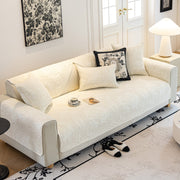 Slipcover KAS™ Baroque Floral Quilted Cotton Sofa Cover, Non-Slip Washable Couch Protector