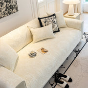 Slipcover KAS™ Baroque Floral Quilted Cotton Sofa Cover, Non-Slip Washable Couch Protector