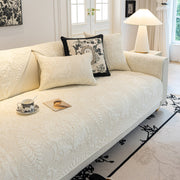 Slipcover KAS™ Baroque Floral Quilted Cotton Sofa Cover, Non-Slip Washable Couch Protector