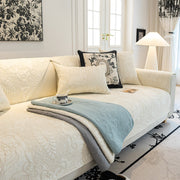 Slipcover KAS™ Baroque Floral Quilted Cotton Sofa Cover, Non-Slip Washable Couch Protector