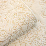 Slipcover KAS™ Baroque Floral Quilted Cotton Sofa Cover, Non-Slip Washable Couch Protector