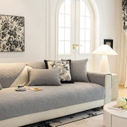 Slipcover KAS™ Baroque Floral Quilted Cotton Sofa Cover, Non-Slip Washable Couch Protector